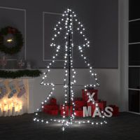 VidaXL Kegelkerstboom 200 led&apos;s binnen en buiten 98x150 cm