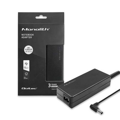 Qoltec 51774 AC-adapter voor de LG-monitor 19V | 1.3A | 25W | 6.5 * 4.4 | + voedingskabel