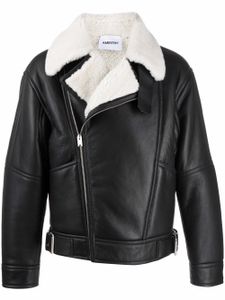 AMBUSH veste de moto en peau lainée - Noir