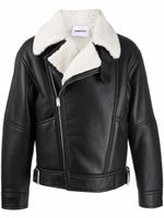 AMBUSH veste de moto en peau lainée - Noir