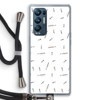 Hipster stripes: Oppo Find X3 Neo Transparant Hoesje met koord