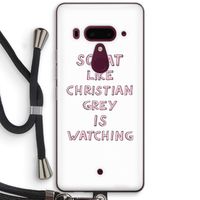 Christian Grey: HTC U12+ Transparant Hoesje met koord