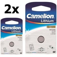 2 Stuks (2 Blister a 2st) Camelion CR1220 3V 40mAh lithium knoopcelbatterij