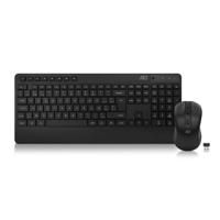 ACT AC5730 Draadloos | Toetsenbord en Muis Bundel | Azerty (France-Belgium) | Stille Klik | Soft Keys | Multimedia | Gerecycled materiaal | Zwart