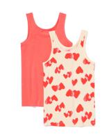 HEMA Kinderhemden hartjes - 2 stuks rood (rood)