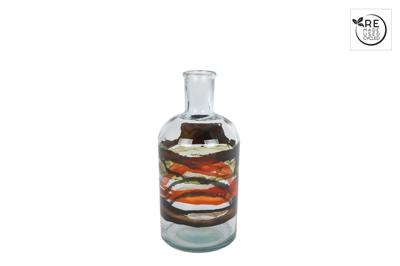 3R Vaas Retro S antique art glas 9x9x19cm