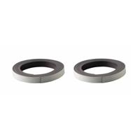 Rayher hobby materialen Magneetband - 2x - op rol - 2 meter x 12 mm - zwart - Magneetstrip