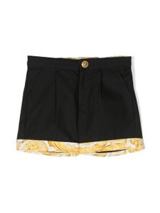 Versace Kids short en coton à imprimé Barocco - Noir