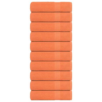 VidaXL Douchehanddoeken 10 st 70x140 cm 360 g/m² 100% katoen oranje