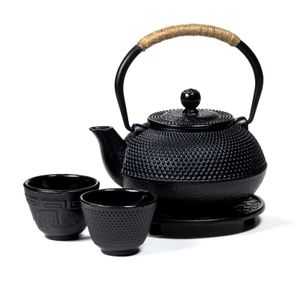 Tetsubin Theepot Set 0,6 liter met Onderzetter + 2 Kopjes