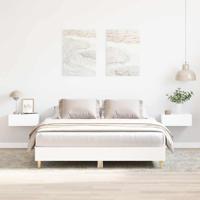 Bedframe zonder matras 140x200 cm spaanplaat wit