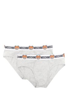 Moschino boxer en coton à logo imprimé - Gris