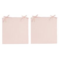 8x stuks stoelkussens voor binnen en buiten in de kleur lichtroze 40 x 40 cm