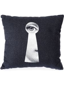 Fornasetti Chiave e Serratura graphic-print cushion - Blanc