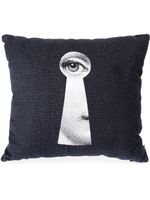 Fornasetti Chiave e Serratura graphic-print cushion - Blanc