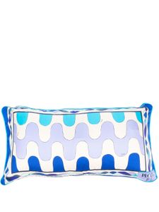 PUCCI coussin à imprimé Fiamme - Bleu