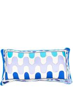 PUCCI coussin à imprimé Fiamme - Bleu