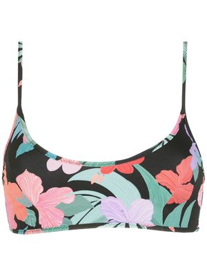 Amir Slama haut à imprimé Hibiscus - Noir