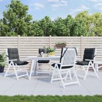 VidaXL Stoelkussens 4 st lage rug oxford stof antracietkleurig