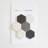 The Mosaic Factory London Mozaiek Tegel Hexagon - Contrast Mix Ongeglazuurd, R11 281x325 mm