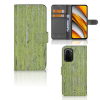 Poco F3 | Xiaomi Mi 11i Book Style Case Green Wood