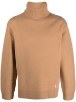 A.P.C. pull en laine à logo imprimé - Marron