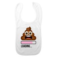 Baby slabbetje - roze - poop loading... - kraam cadeau - slab/morsdoek