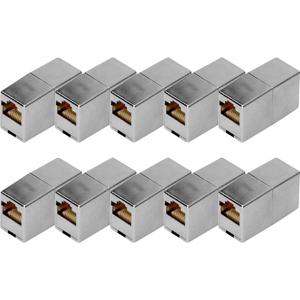 Digitus DN-93901-10 5e, klasse D, RJ45 modulaire koppeling - 10 stuks. DN-93901-10 RJ45, behuizing (koppeling) Aantal polen (sensoren) 8 Zilver 10 stuk(s)