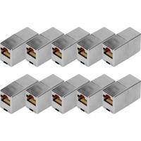 Digitus DN-93901-10 5e, klasse D, RJ45 modulaire koppeling - 10 stuks. DN-93901-10 RJ45, behuizing (koppeling) Aantal polen (sensoren) 8 Zilver 10 stuk(s)