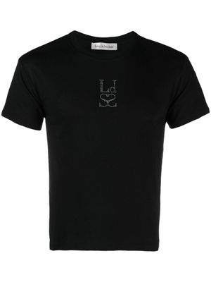 Ludovic de Saint Sernin t-shirt à logo orné de cristaux - Noir