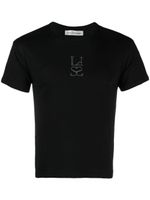 Ludovic de Saint Sernin t-shirt à logo orné de cristaux - Noir