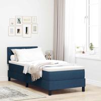 Boxspringbed met matras met matras Blauw 80 x 200 cm Stof