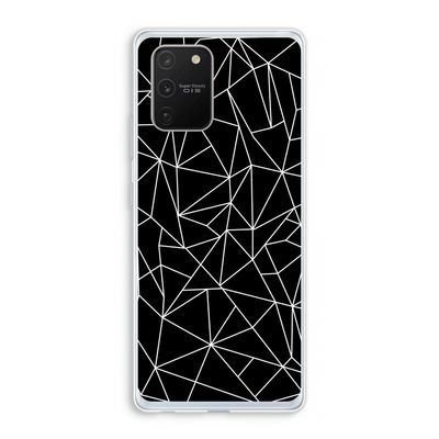 Geometrische lijnen wit: Samsung Galaxy S10 Lite Transparant Hoesje