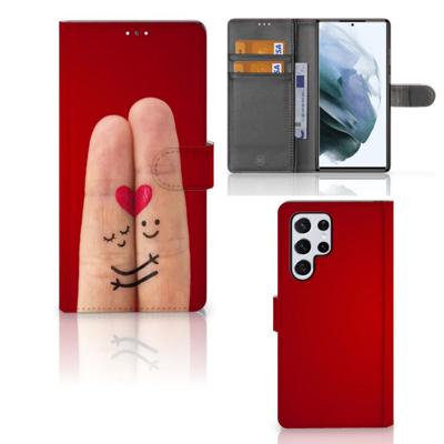 Samsung Galaxy S22 Ultra | Wallet Case | met Pasjes | Liefde - Origineel Romantisch Cadeau