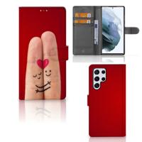 Samsung Galaxy S22 Ultra | Wallet Case | met Pasjes | Liefde - Origineel Romantisch Cadeau