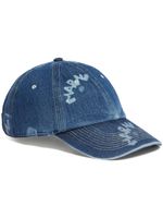 Marni casquette en jean à logo imprimé - Bleu - thumbnail