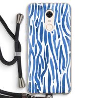 Blauwe nerven: Xiaomi Redmi 5 Transparant Hoesje met koord