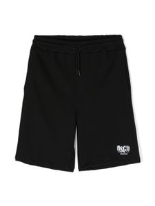 MSGM Kids short en coton à logo imprimé - Noir