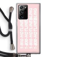 Hotline bling pink: Samsung Galaxy Note 20 Ultra / Note 20 Ultra 5G Transparant Hoesje met koord