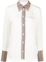 Paul Smith chemise à bords rayés - Blanc