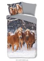 Good Morning Kinderdekbedovertrek "Haflinger paarden" - Multi - (140x200/220 cm) - Katoen Flanel
