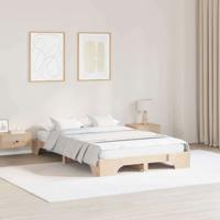 Bedframe Naturel 135 x 190 cm Massief grenenhout