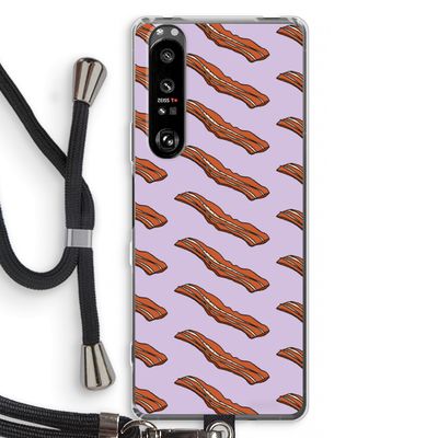 Bacon to my eggs #2: Sony Xperia 1 III Transparant Hoesje met koord