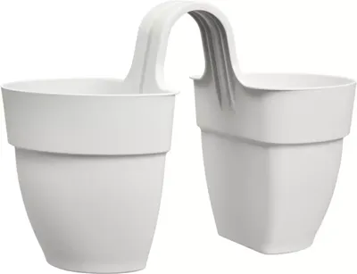 Elho vibia Campana flower twin 21 cm Zijdewit