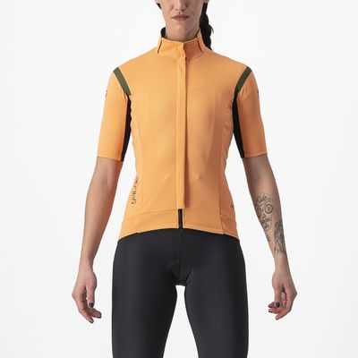 Castelli Gabba RoS 2 fietsjack korte mouw oranje dames XL