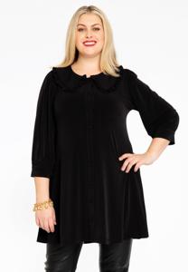 Yoek Tuniek-blouse wide bottom | Zwart | Maat 42/44