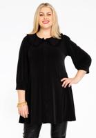 Yoek Tuniek-blouse wide bottom | Zwart | Maat 42/44