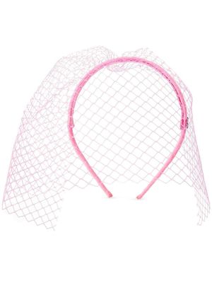 Maison Michel serre-tête à détail de voile - Rose
