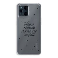 Confetti: Oppo Find X3 Pro Transparant Hoesje