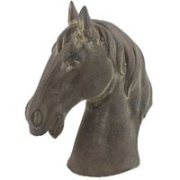 TOM ornament paard Jaimy 11,5 x 29,5 cm keramiek bruin - thumbnail